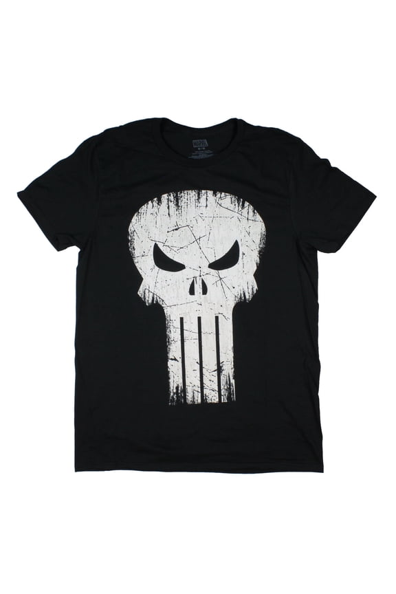 Marvel Comics Men's Punisher Skull Logo T-Shirt (Small)