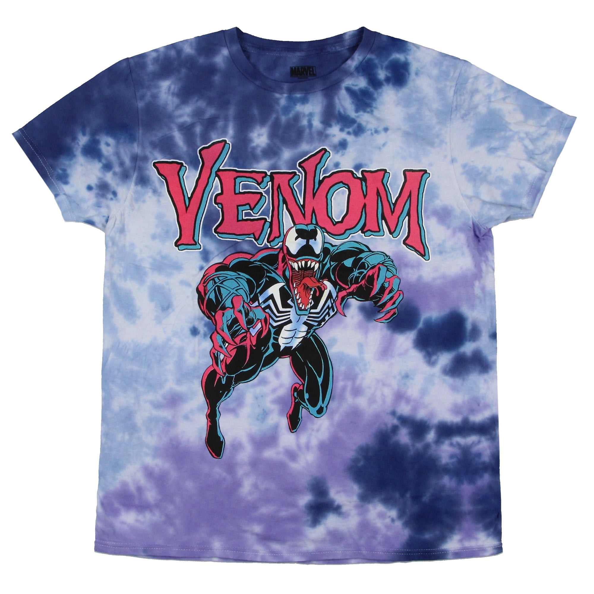 Marvel Comics Men's Spider-Man Venom In Action Lunge Tie-Dye Adult T ...