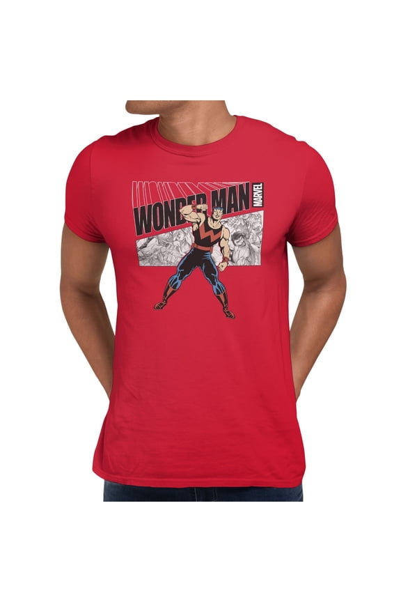 Comics Wonder Man Pump Men's T Shirt (Red, S-3XL)