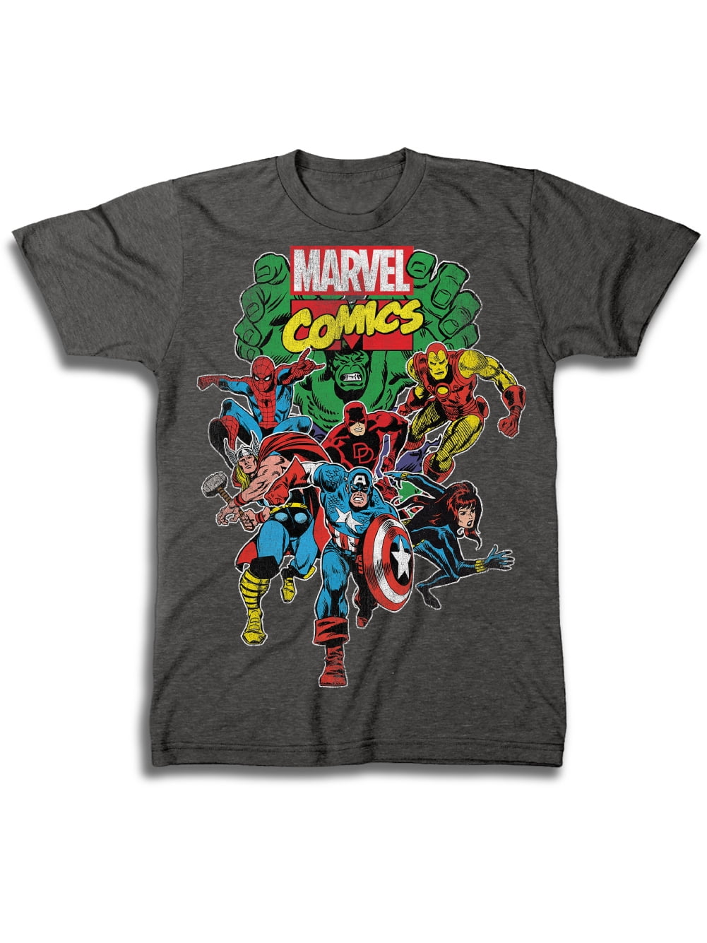 Boys' Marvel Be A Hero Short Sleeve Graphic T-Shirt - Light Blue