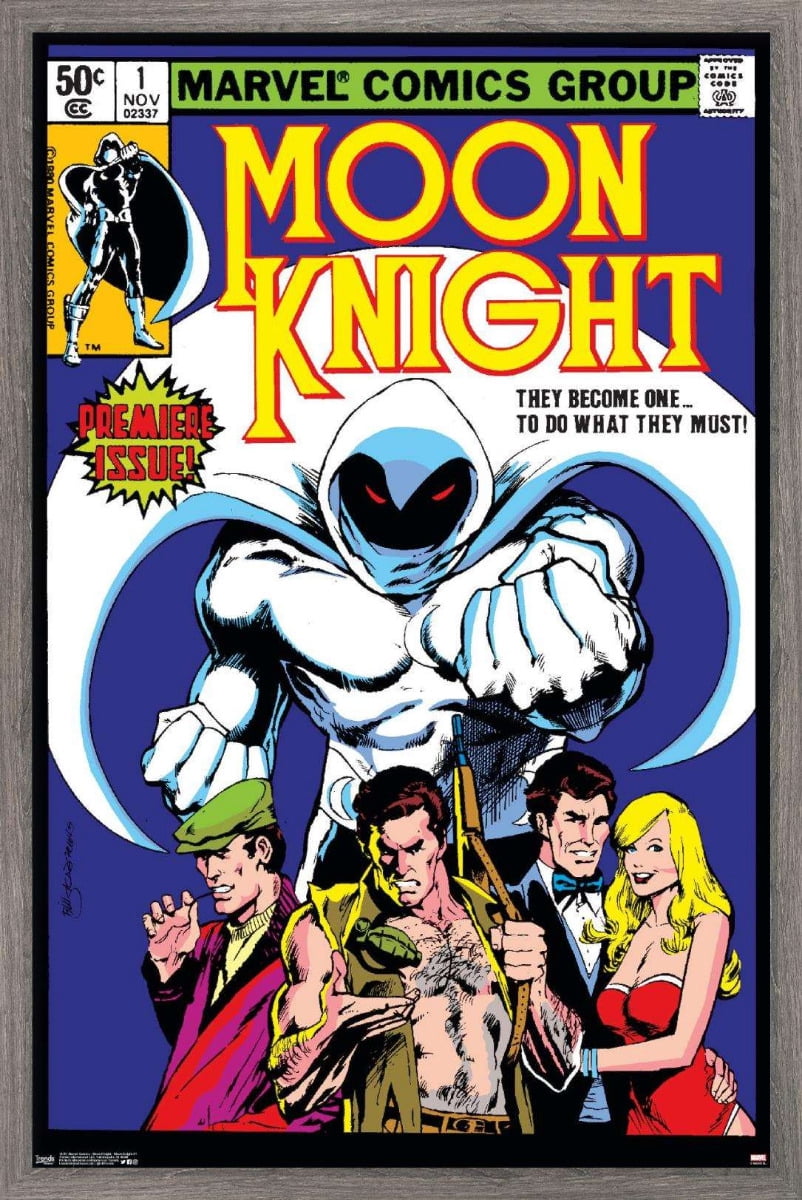 Marvel Comics - Moon Knight - Moon Knight #1 Wall Poster, 22.375" x 34", Framed