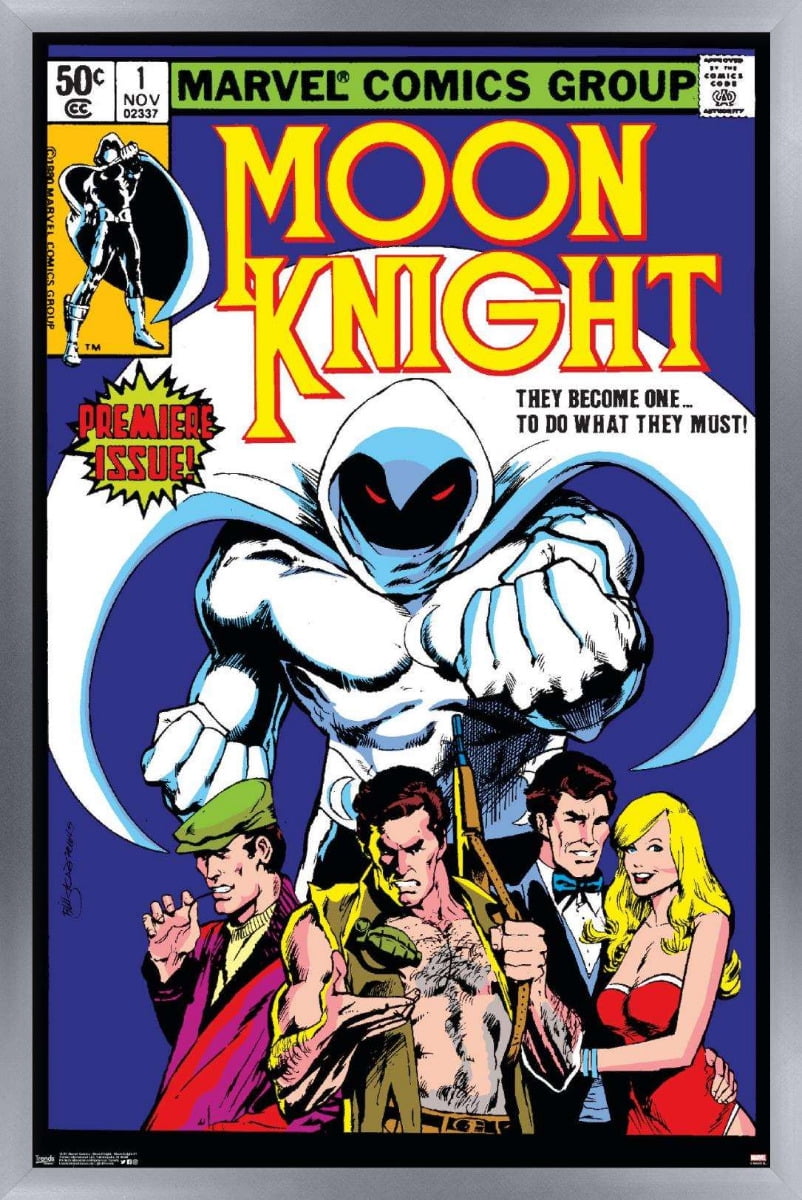 Marvel Comics - Moon Knight - Moon Knight #1 Wall Poster, 22.375" x 34", Framed
