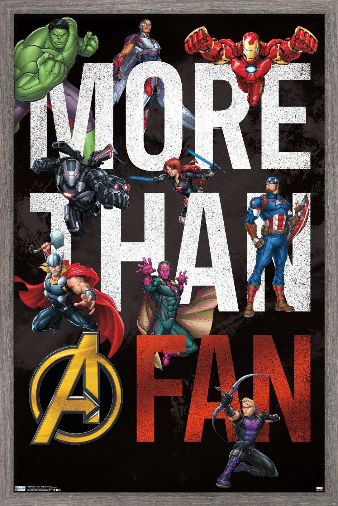 Marvel Comics - More Than A Fan Wall Poster, 22.375" x 34", Framed