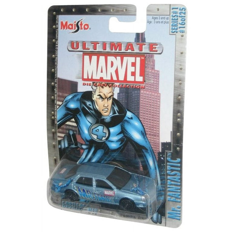 Maisto Marvel Diecast Model Kit 4 Pack Spiderman Cyclops Iron Man Mr.  Fantastic