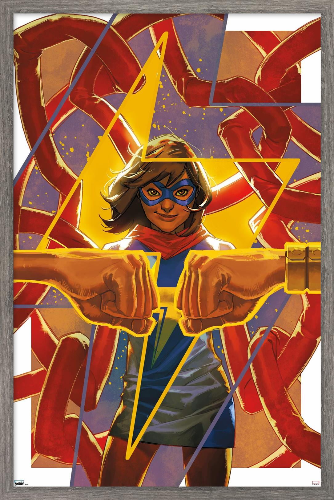 Marvel Comics - Ms. Marvel - Fearless #4 Wall Poster, 14.725" x 22.375", Framed