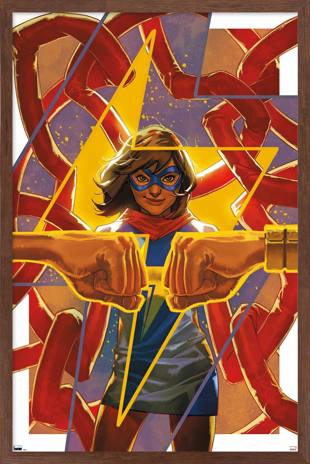 Marvel Comics - Ms. Marvel - Fearless #4 Wall Poster, 14.725" x 22.375", Framed