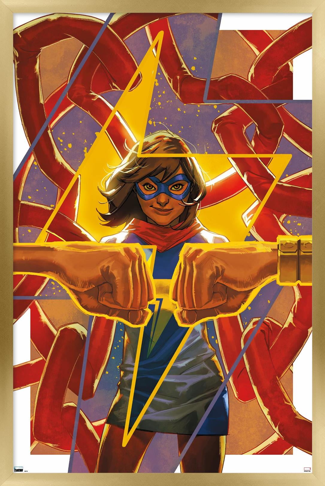Marvel Comics - Ms. Marvel - Fearless #4 Wall Poster, 14.725" x 22.375", Framed