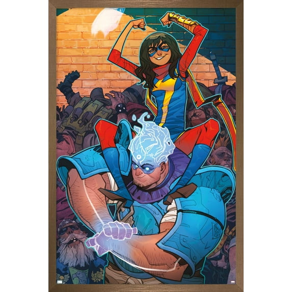 Marvel Comics - Ms. Marvel - Magnificent Ms. Marvel #13 Wall Poster, 14.725" x 22.375", Framed
