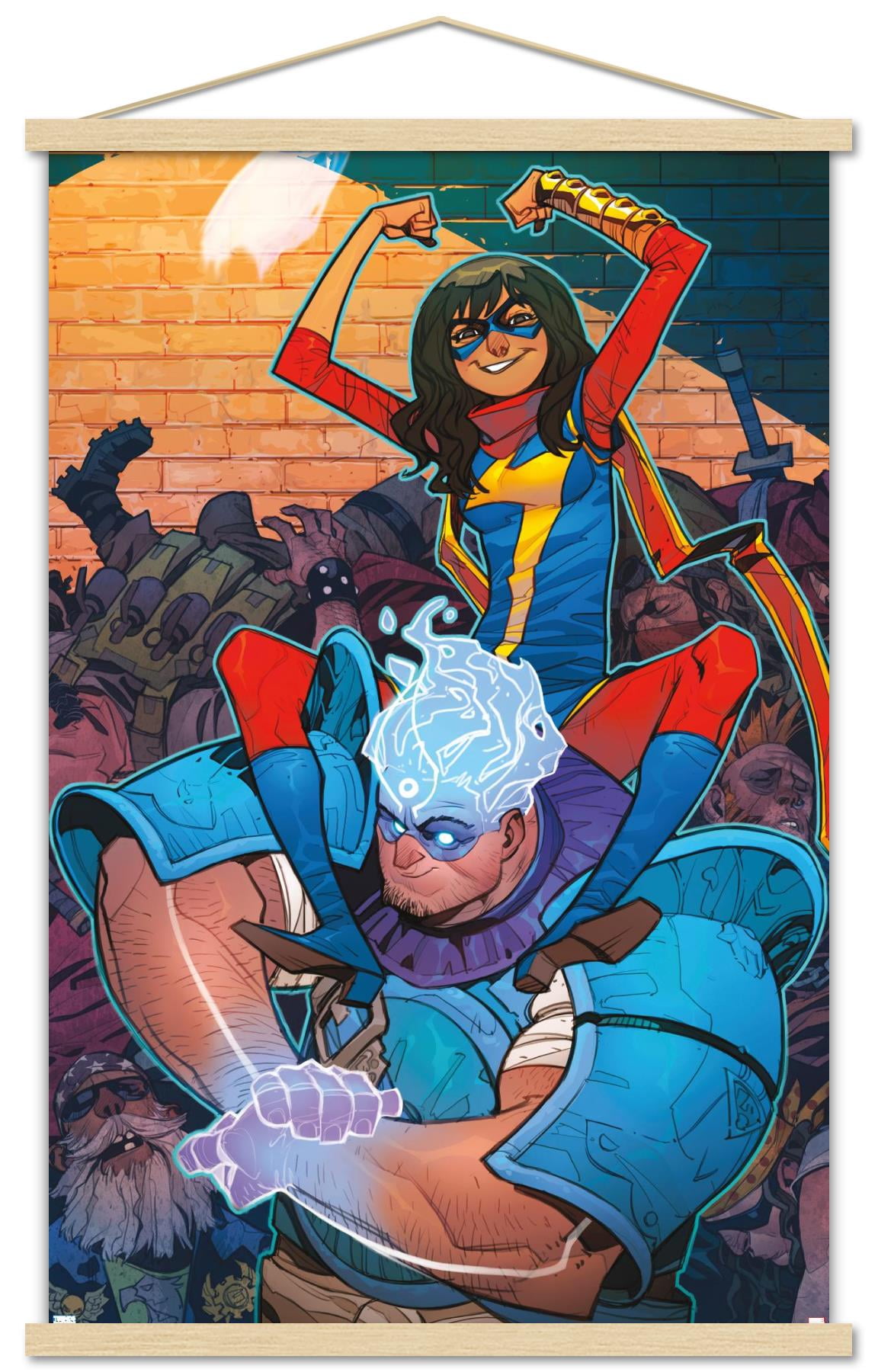Marvel Comics - Ms. Marvel - Magnificent Ms. Marvel #13 Wall Poster with Wooden Magnetic Frame, 22.375" x 34"