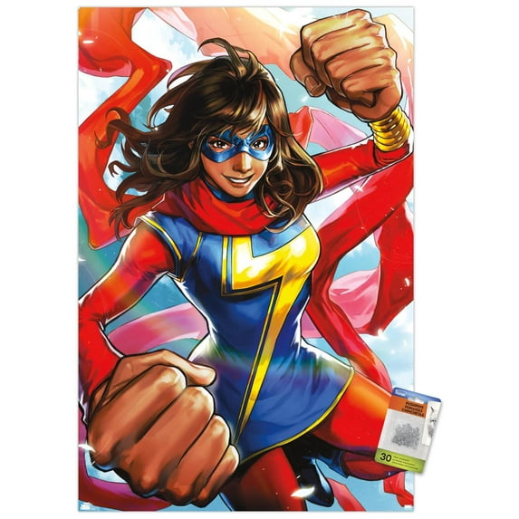 Marvel Comics - Ms. Marvel - Magnificent Ms. Marvel #3 Wall Poster with Pushpins, 22.375" x 34"