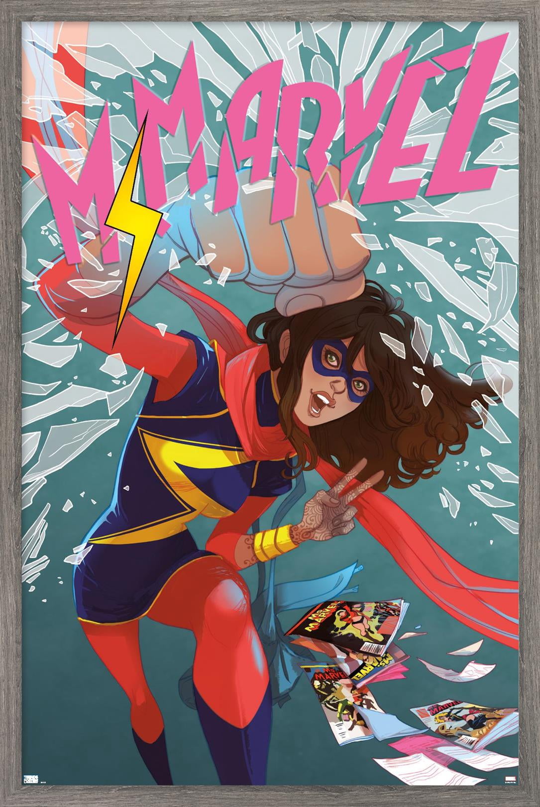 Marvel Comics - Ms. Marvel - Ms. Marvel #13 Wall Poster, 14.725" x 22.375", Framed