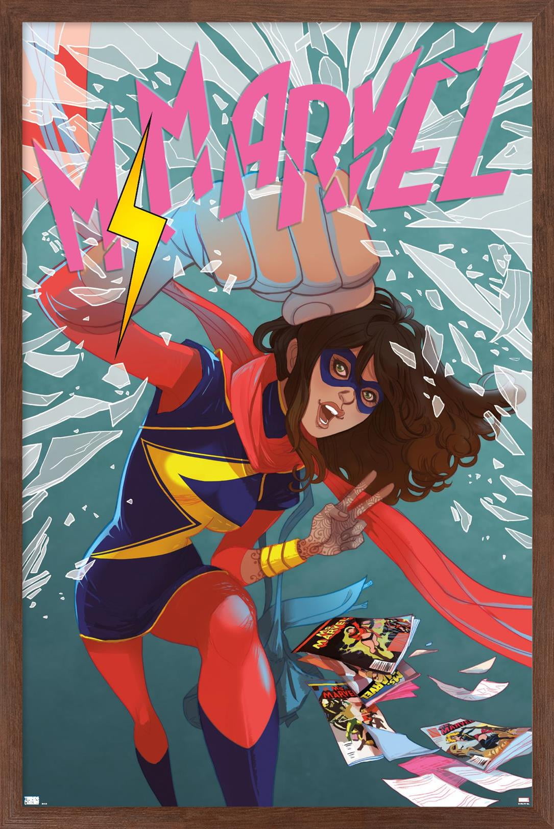 Marvel Comics - Ms. Marvel - Ms. Marvel #13 Wall Poster, 22.375" x 34", Framed