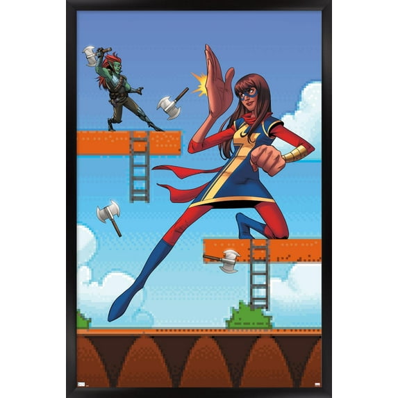 Marvel Comics - Ms. Marvel - Ms. Marvel #15 Wall Poster, 14.725" x 22.375", Framed
