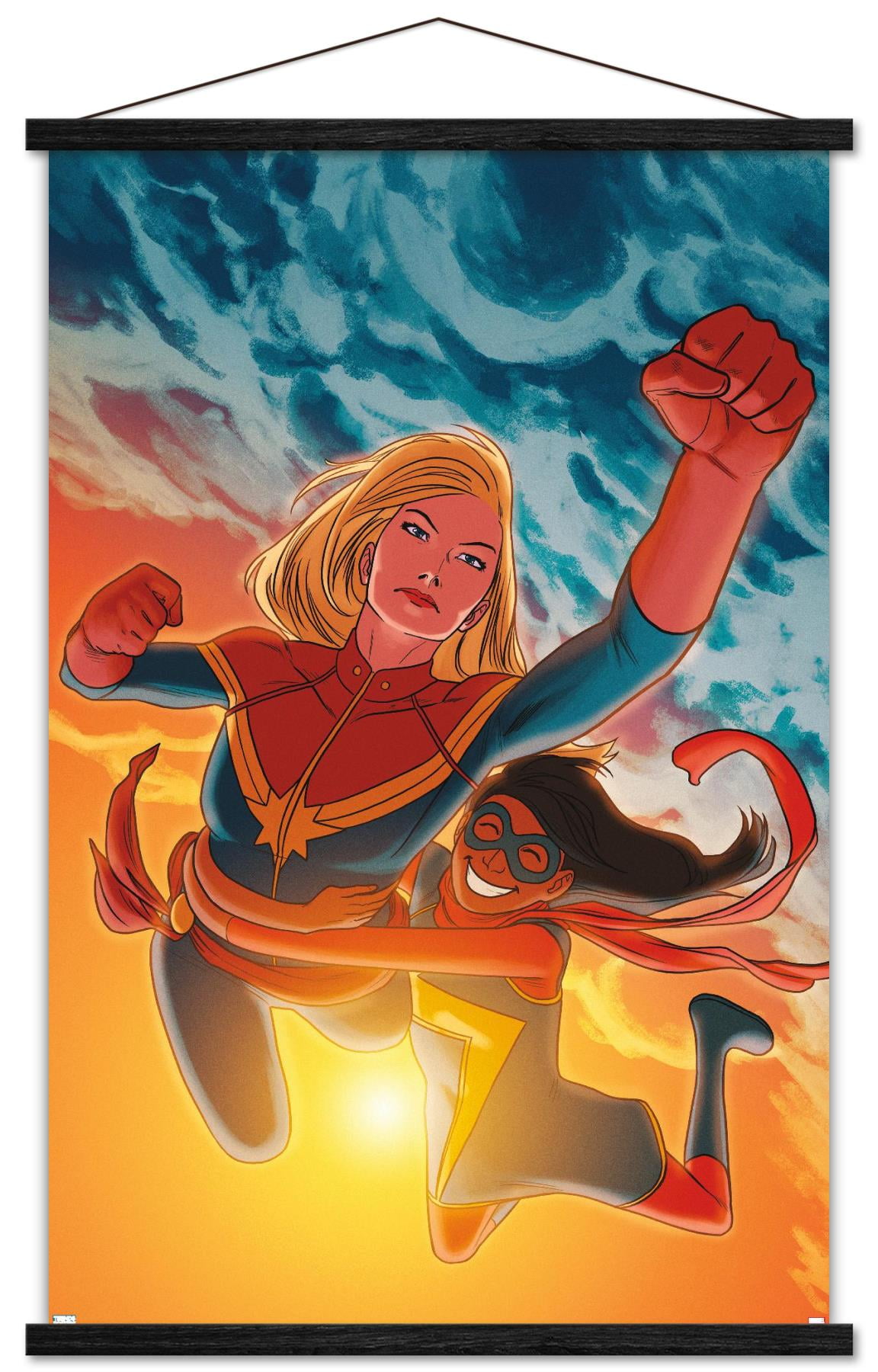 Marvel Comics - Ms. Marvel - Ms. Marvel #17 Wall Poster with Wooden Magnetic Frame, 22.375" x 34"