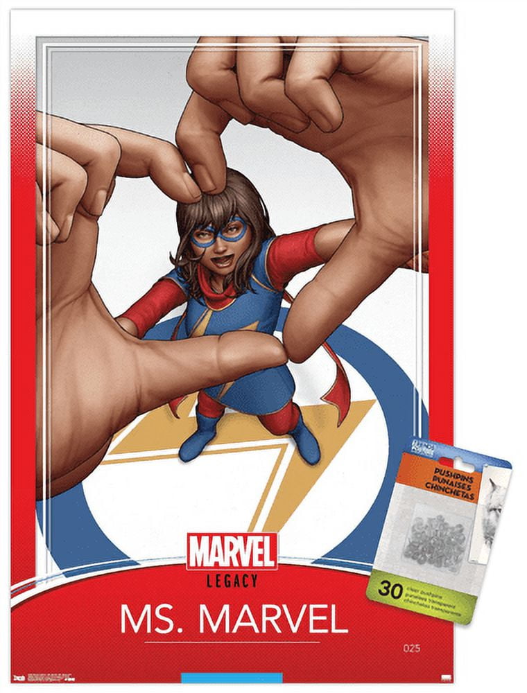 Marvel Comics - Ms. Marvel - Ms. Marvel #25 Wall Poster with Pushpins, 14.725" x 22.375"