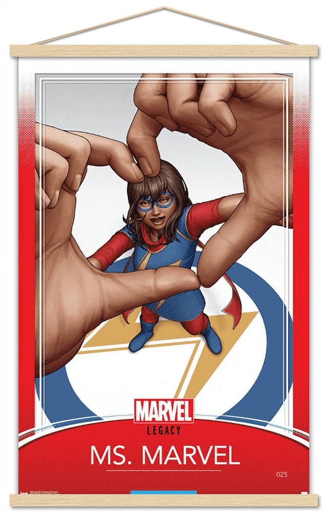 Marvel Comics - Ms. Marvel - Ms. Marvel #25 Wall Poster with Wooden Magnetic Frame, 22.375" x 34"