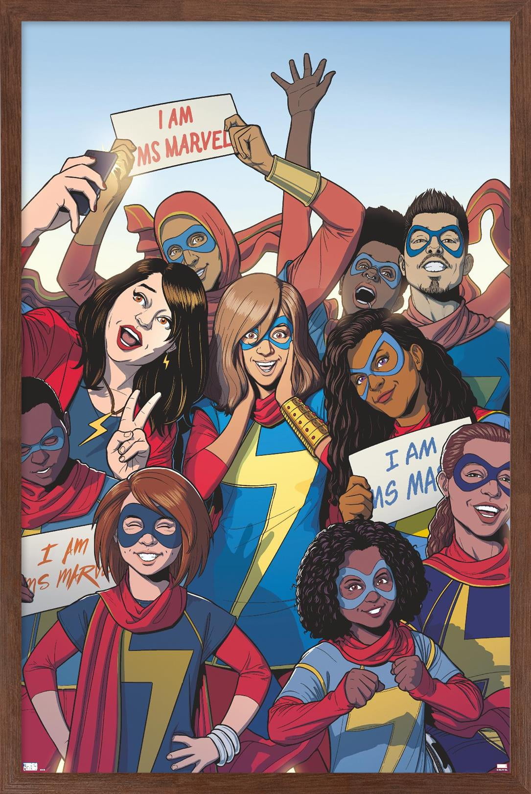 Marvel Comics - Ms. Marvel - Ms. Marvel #37 Wall Poster, 14.725" x 22.375", Framed