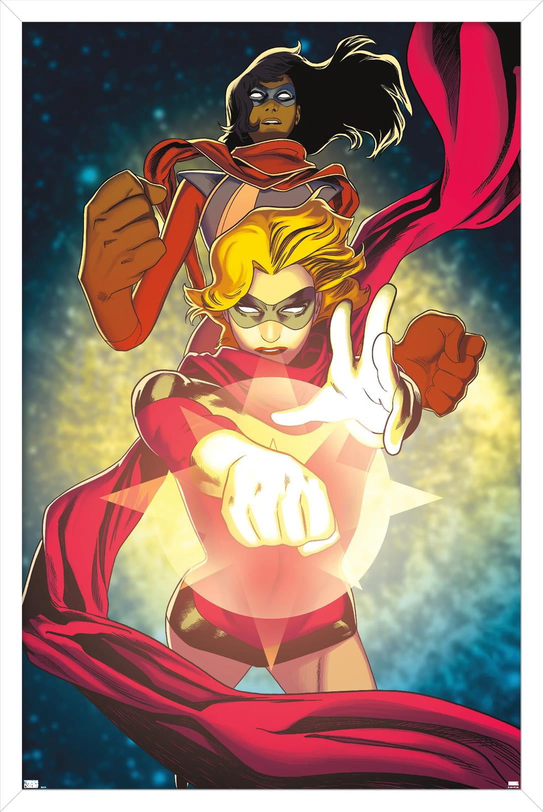 Marvel Comics - Ms. Marvel - Ms. Marvel & Ms. Marvel #1 Variant Wall Poster, 14.725" x 22.375", Framed