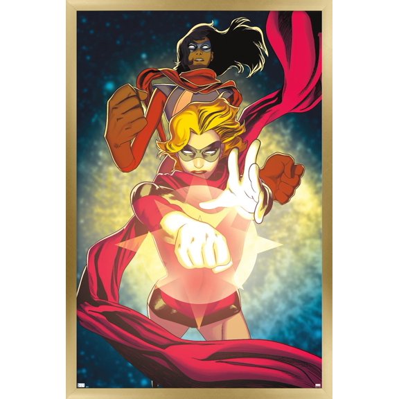 Marvel Comics - Ms. Marvel - Ms. Marvel & Ms. Marvel #1 Variant Wall Poster, 22.375" x 34", Framed