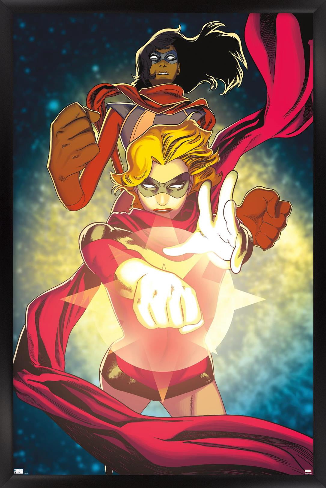 Marvel Comics - Ms. Marvel - Ms. Marvel & Ms. Marvel #1 Variant Wall Poster, 22.375" x 34", Framed