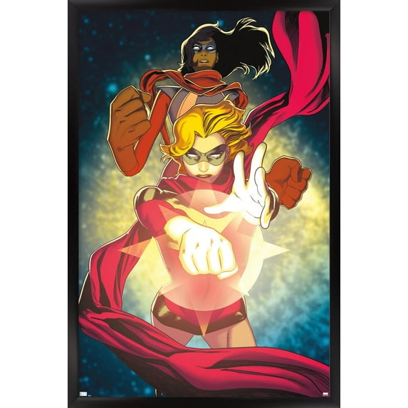 Marvel Comics - Ms. Marvel - Ms. Marvel & Ms. Marvel #1 Variant Wall Poster, 22.375" x 34", Framed