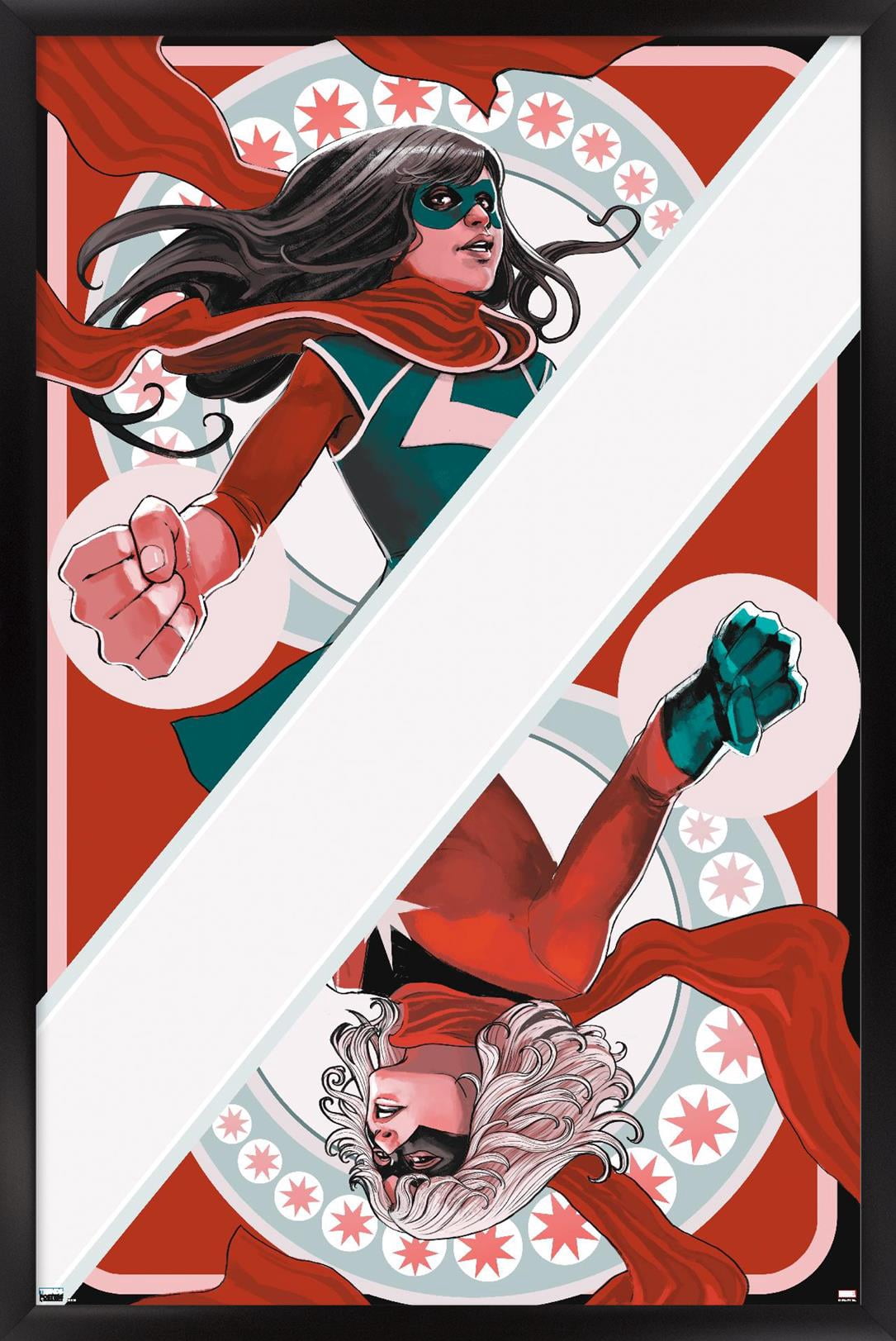 Marvel Comics - Ms. Marvel - Ms. Marvel & Ms. Marvel #1 Wall Poster, 14.725" x 22.375", Framed