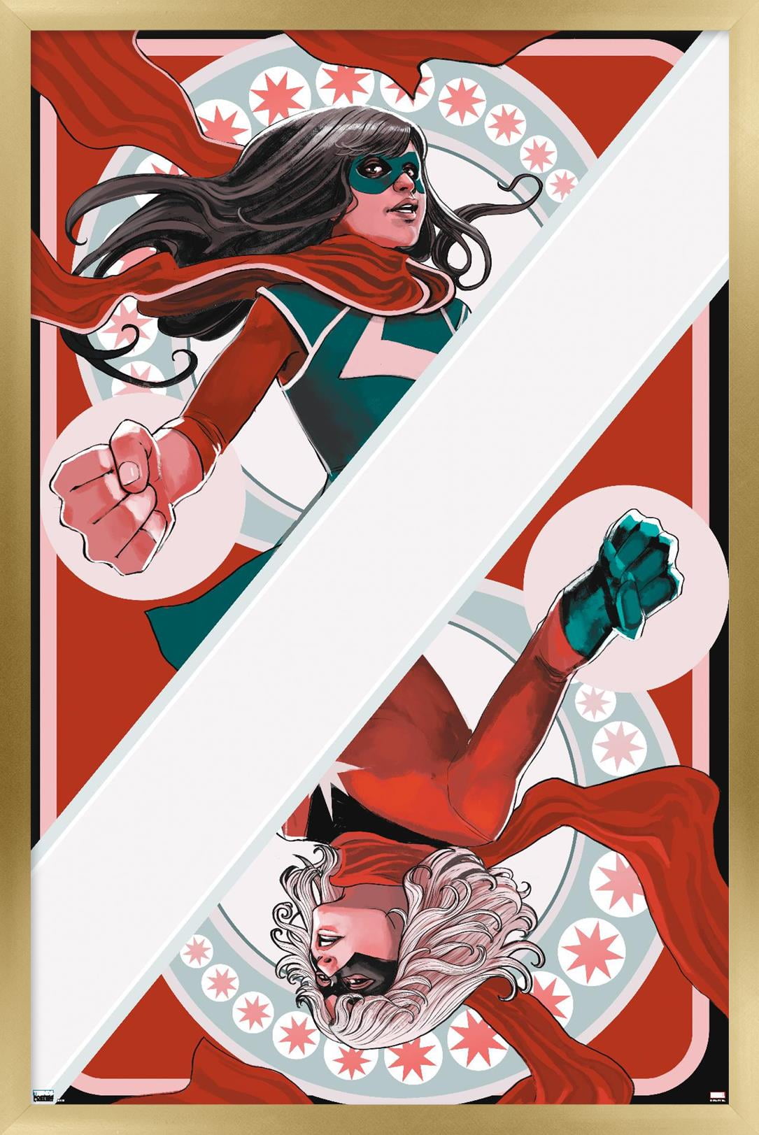 Marvel Comics - Ms. Marvel - Ms. Marvel & Ms. Marvel #1 Wall Poster, 22.375" x 34", Framed