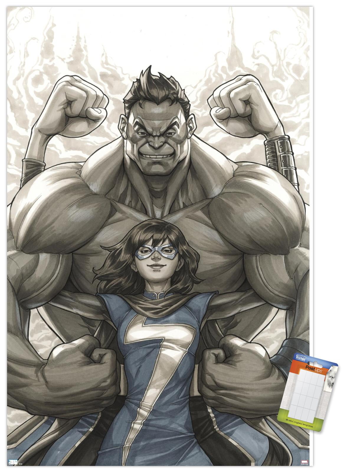 Marvel Comics - Ms. Marvel and Hulk - Champions #1 Wall Poster, 14.725" x 22.375"