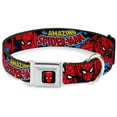thumbnail image 1 of Marvel Comics Pet Collar, Dog Collar Metal Seatbelt Buckle, Amazing Spider Man, 11 to 16.5 Inches 1.0 Inch Wide, 1 of 9