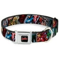 thumbnail image 1 of Marvel Comics Pet Collar, Dog Collar Metal Seatbelt Buckle, Marvel Avengers Superhero Villain Poses, 9.5 to 13 Inches 1.0 Inch Wide, 1 of 9