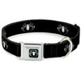 thumbnail image 1 of Marvel Comics Pet Collar, Dog Collar Metal Seatbelt Buckle, Spider Logo Black White, 16 to 23 Inches 1.5 Inch Wide, 1 of 2