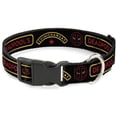 thumbnail image 1 of Marvel Comics Pet Collar, Dog Collar Plastic Buckle, Deadpools Chimichangas Star Logo Weathered Black Yellow Red, 20 to 31 Inches 1.5 Inch Wide, 1 of 6