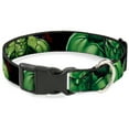 thumbnail image 1 of Marvel Comics Pet Collar, Dog Collar Plastic Buckle, Marvel Hulk Close Up Poses, 8.5 to 12 Inches 0.5 Inch Wide, 1 of 5