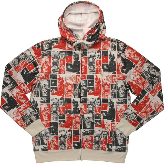 Marvel Comics Portraits of Punisher Men's Sublimated Hoodie, Medium