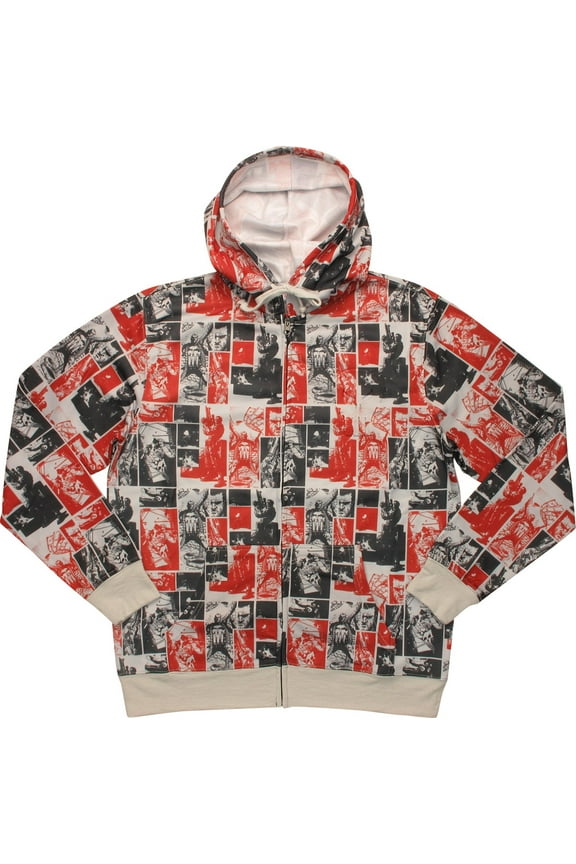 Marvel Comics Portraits of Punisher Men's Sublimated Hoodie, Medium