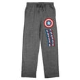 thumbnail image 1 of Marvel Comics Presents Captain America Shield Adult Gray Heather Sleep Pajama Pants-Small, 1 of 4