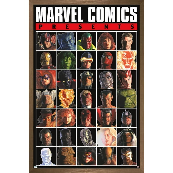 Marvel Comics - Presents Grid Wall Poster, 14.725" x 22.375", Framed