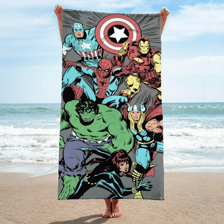Marvel Comics Ready for Action Standard Beach Bath Towel