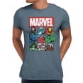 thumbnail image 1 of Marvel Comics Retro Avengers Vintage Super Hero Box Up Mens T-Shirt (Heather Indigo, S-XXXL), 1 of 4