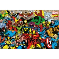 Marvel Comics - Retro Lineup Wall Poster, 22.375" x 34"