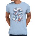 thumbnail image 1 of Marvel Comics Retro Men's Avengers Star Spangled Heroes T Shirt (Light Blue, S-XXL), 1 of 4