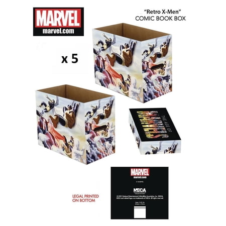 Marvel Comics Retro X-men Short Comic Storage Box- 5 Pack Bundle