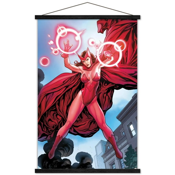 Marvel Comics - Scarlet Witch - Avengers Vs. X-Men #0 Wall Poster with Wooden Magnetic Frame, 22.375" x 34"