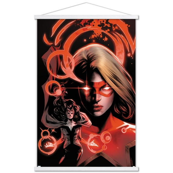 Marvel Comics - Scarlet Witch - Star #2 Wall Poster with Wooden Magnetic Frame, 22.375" x 34"