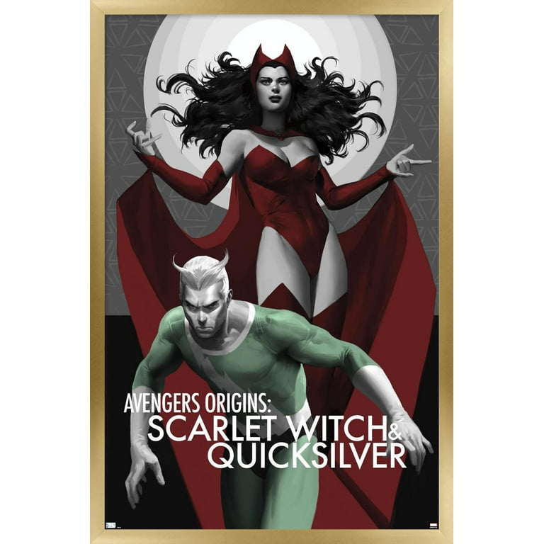 Marvel Comics - Scarlet Witch - The Scarlet Witch & Quicksilver #1 Wall  Poster, 22.375 x 34, Framed