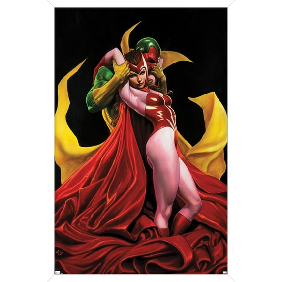 Marvel Comics - Scarlet Witch and Vision - Deadpool #13 Wall Poster, 14.725" x 22.375", Framed