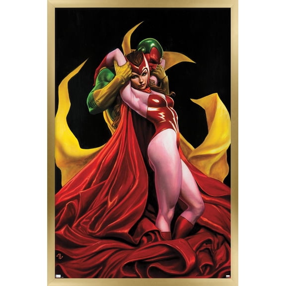 Marvel Comics - Scarlet Witch and Vision - Deadpool #13 Wall Poster, 22.375" x 34", Framed