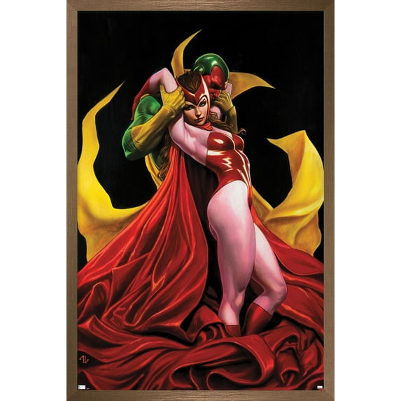 Marvel Comics - Scarlet Witch and Vision - Deadpool #13 Wall Poster, 22.375" x 34", Framed