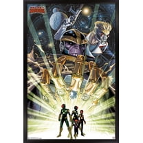 Marvel Comics - Secrets Wars - Thanos and the Infinity Gauntlet Wall Poster, 14.725" x 22.375", Framed