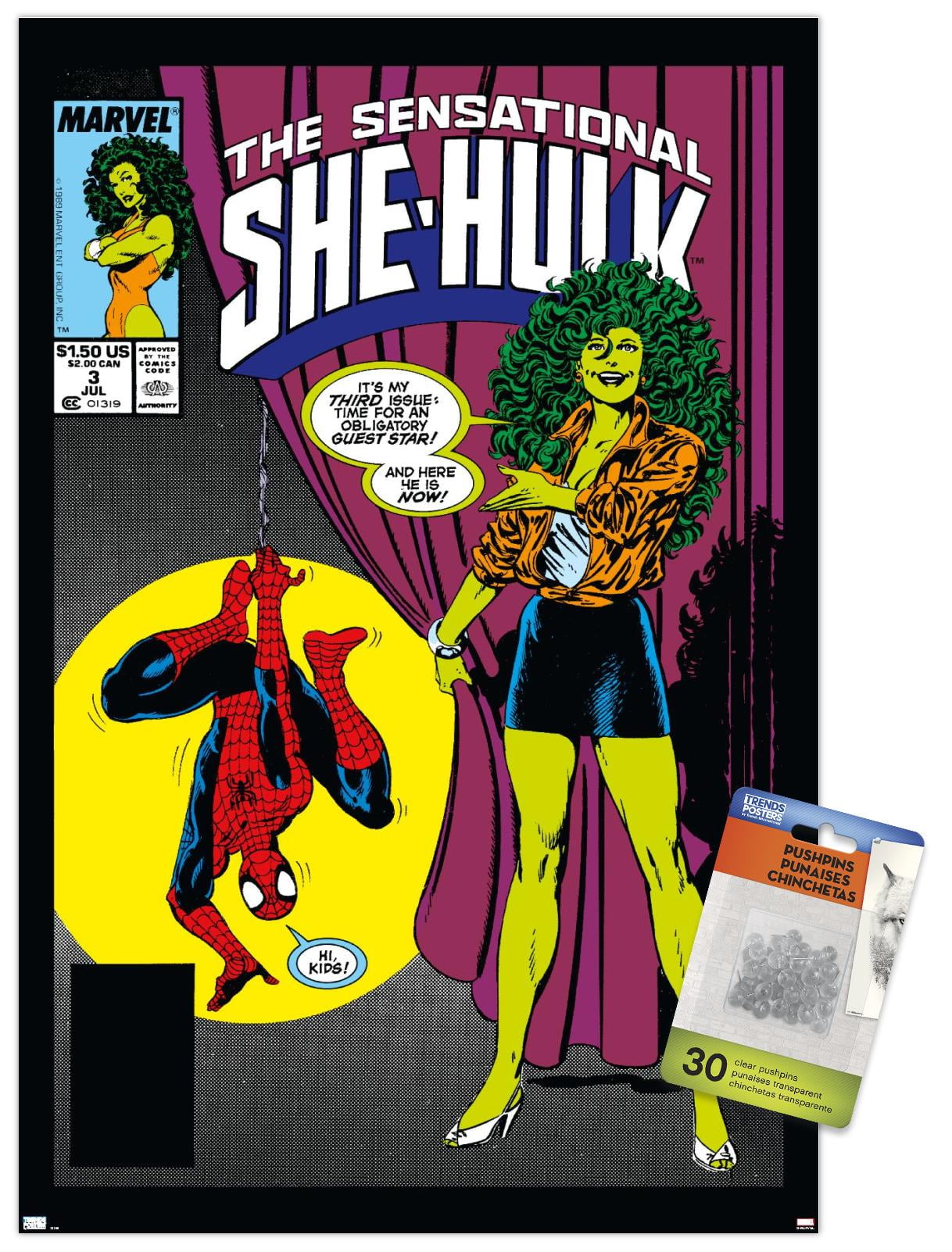 Marvel Comics - Sensational She-Hulk #3 Wall Poster with Push Pins, 14.725" x 22.375"
